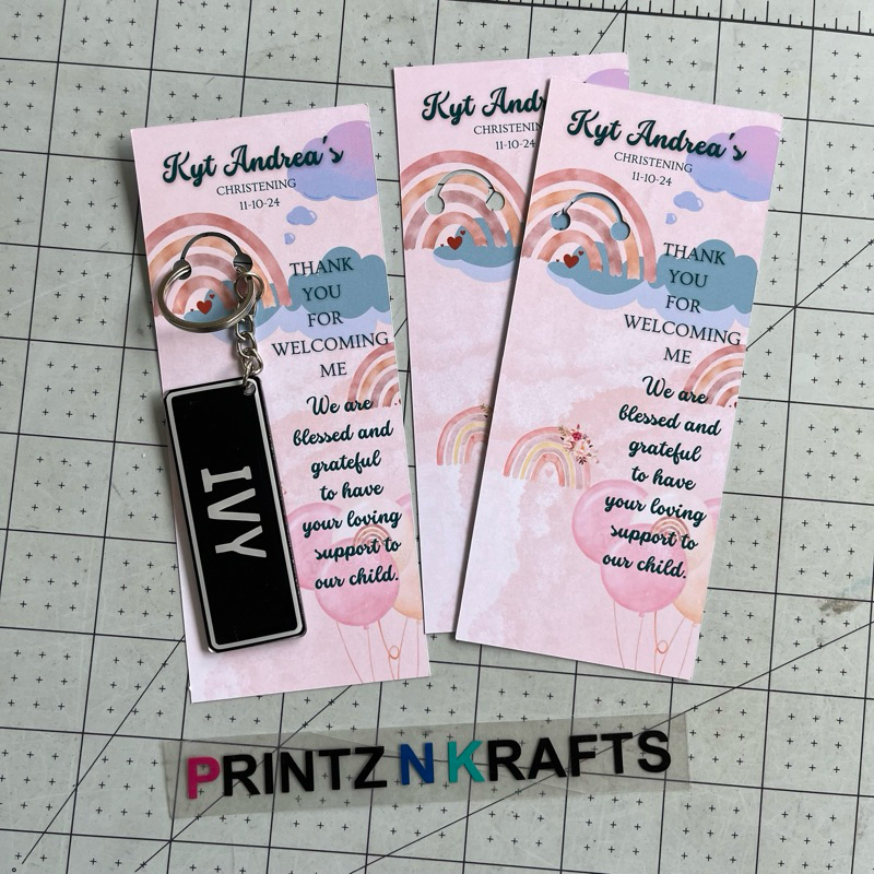 PNK Personalized Keychain Display Card with Notch | Shopee Philippines