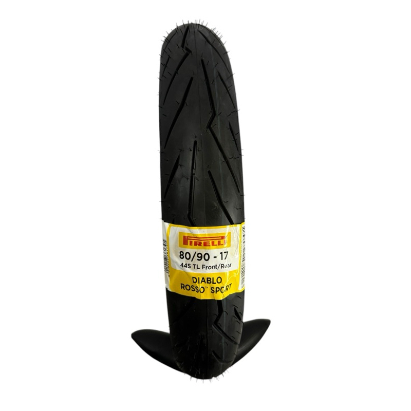 PIRELLI DIABLO ROSSO SPORTS 80/90/17 TUBELESS WITH SEALANT AND