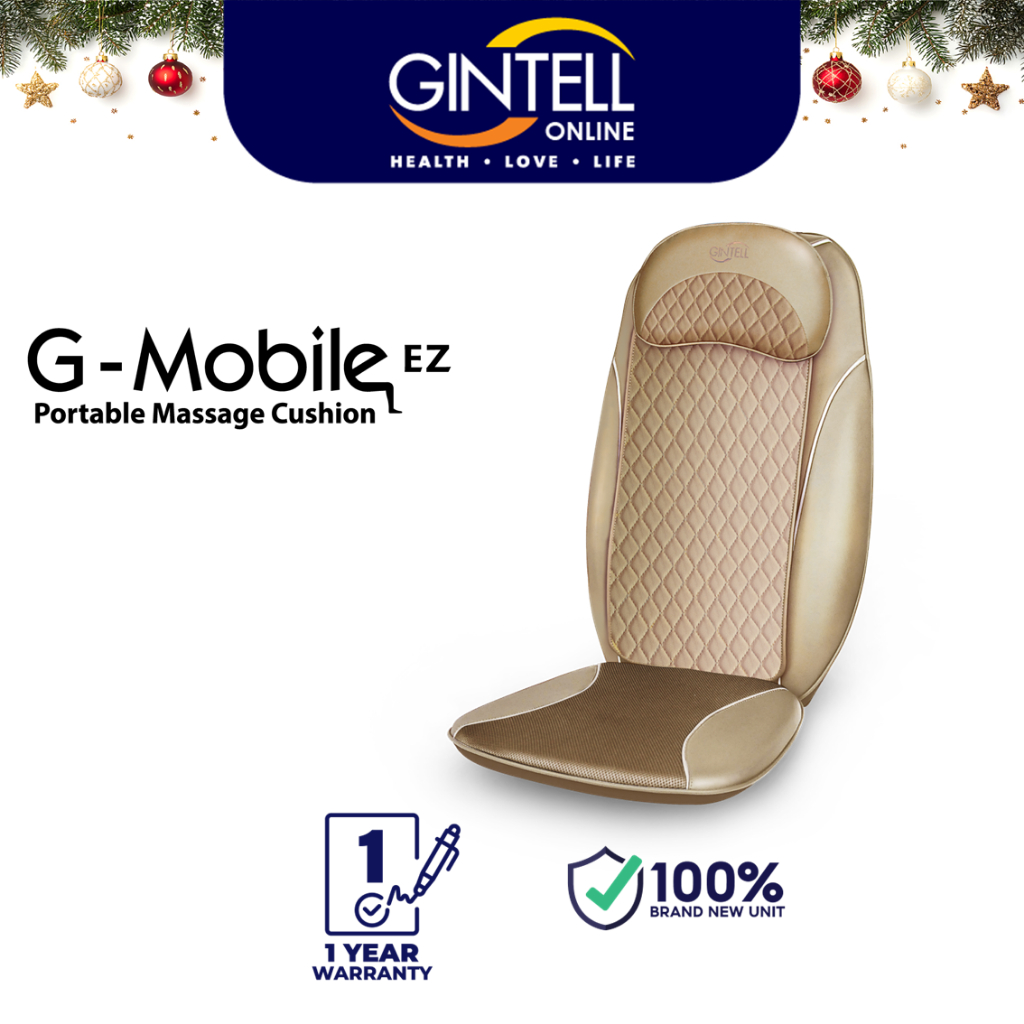 GINTELL G Mobile EZ Portable Massage Cushion 68cm L x 14.5cm W x 46.3cm H