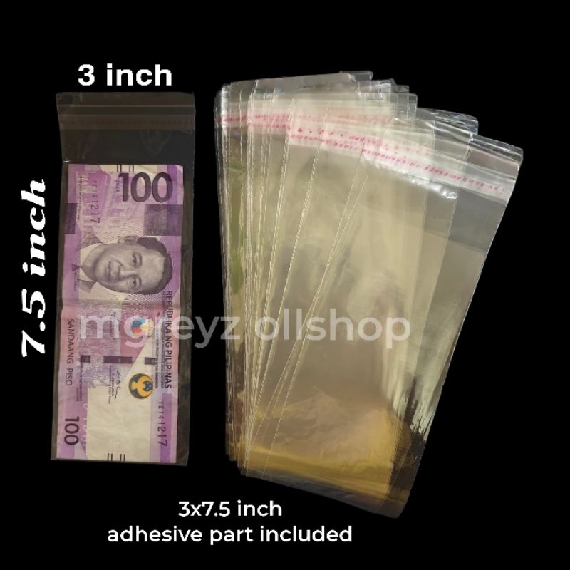 OPP MINI/small sizes (100pcs) clear plastic with adhesive | Shopee ...
