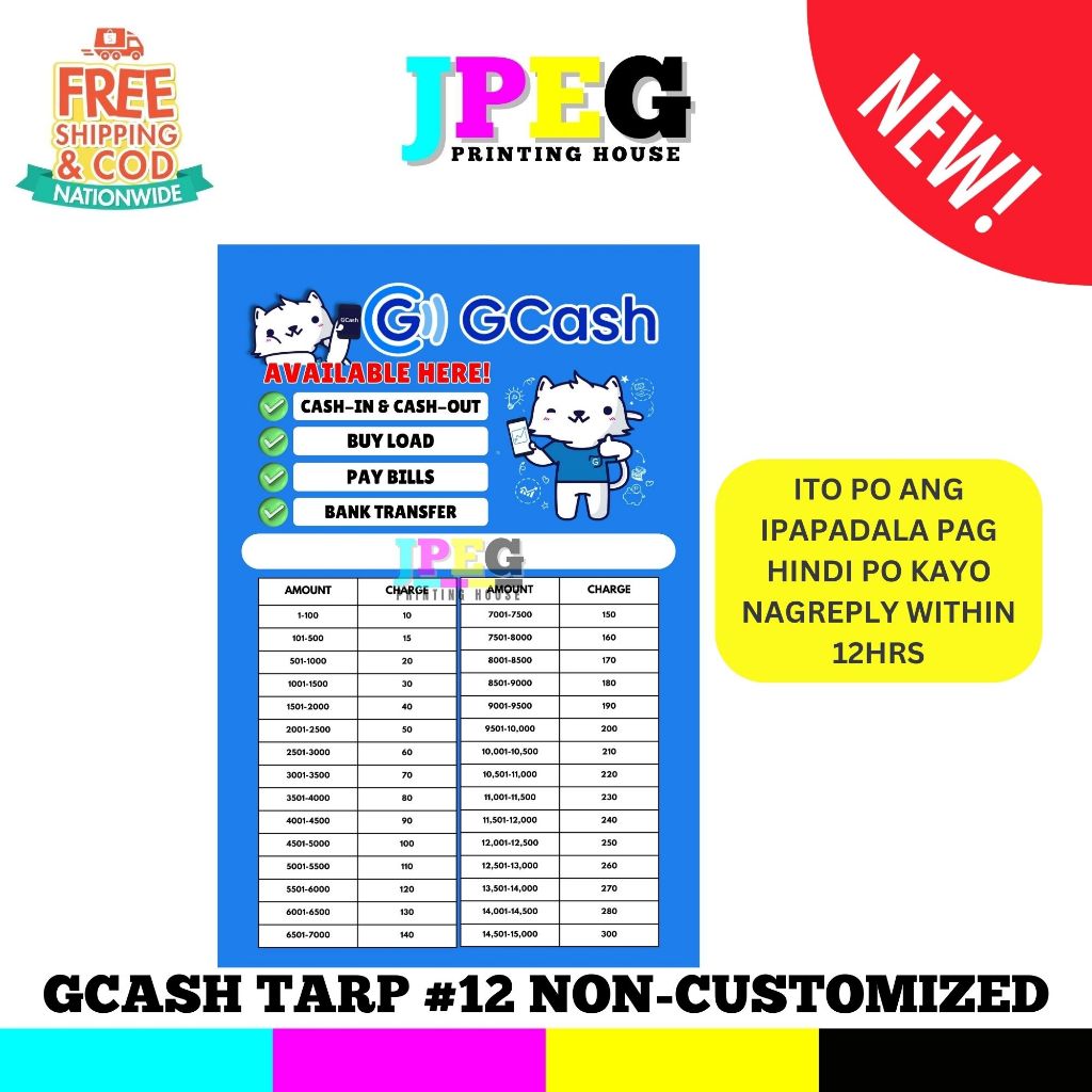 CUSTOMIZED GCASH #12 Tarpaulin with QR Code and Name Number Tarpulin ...