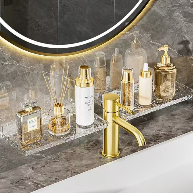 Washing basin faucet storage rack acrylic bathroom skincare and ...