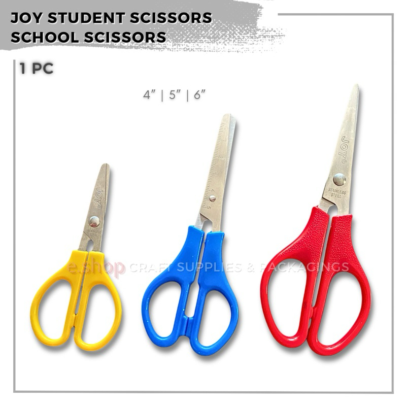 JOY Student Scissors 4” 5” 6” | Shopee Philippines