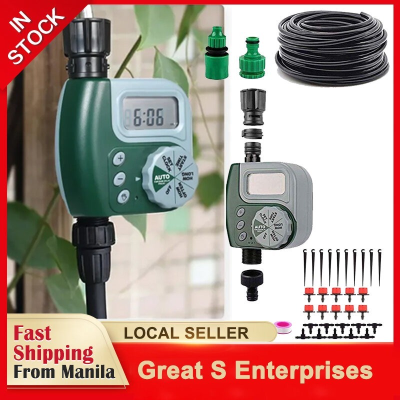 Automatic Electronic Water Timer LCD Display Electronic Garden Water ...