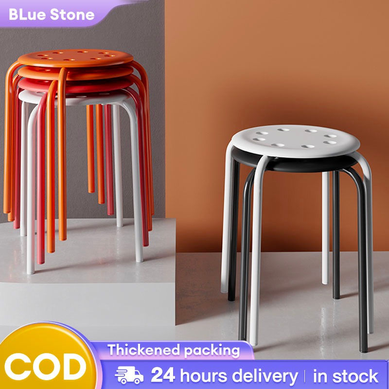 Stackable round stool with air holes Nordic Style Stool Breathable ...