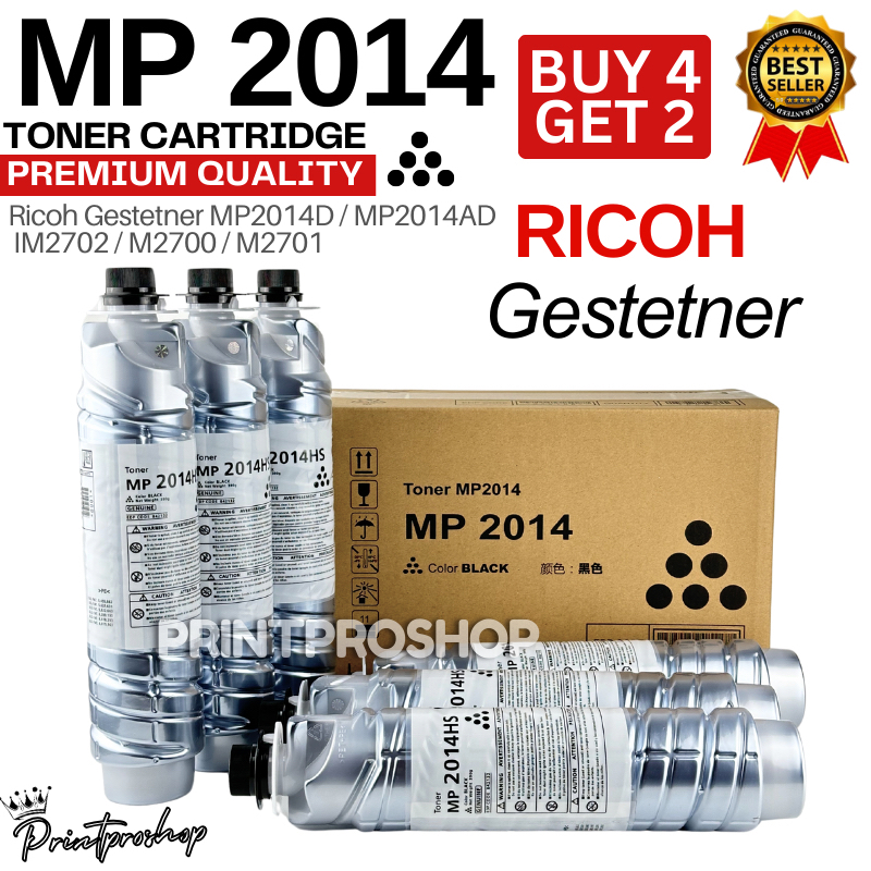 6pcs MP2014 MP 2014HS Toner Cartridge Compatible for Ricoh Gestetner ...