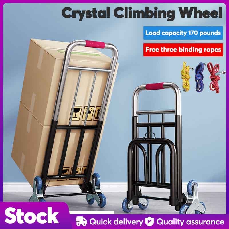 Portable Folding Trolley A handcart with a triangular wheel food ...
