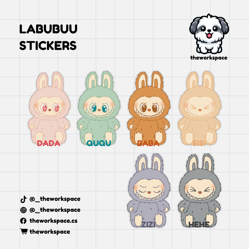 Have A Seat Labubuu Sticker Set | The Workspace | Shopee Philippines