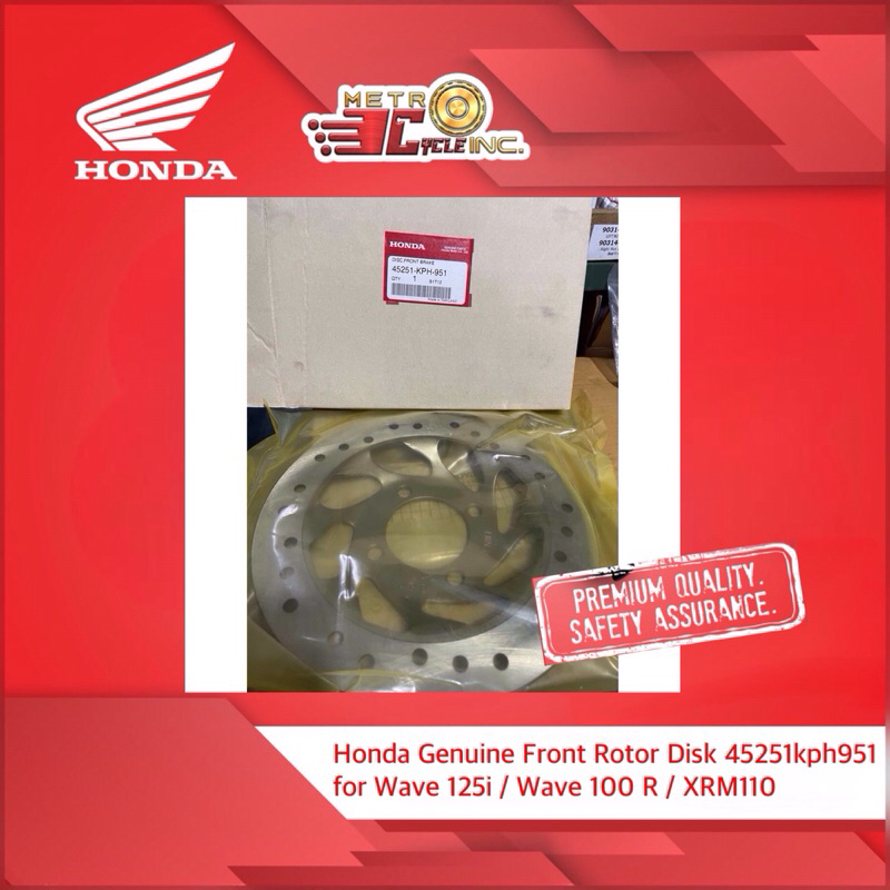 Honda Genuine Front Rotor Disk 45251kph951 for Wave 125i / Wave 100 R ...