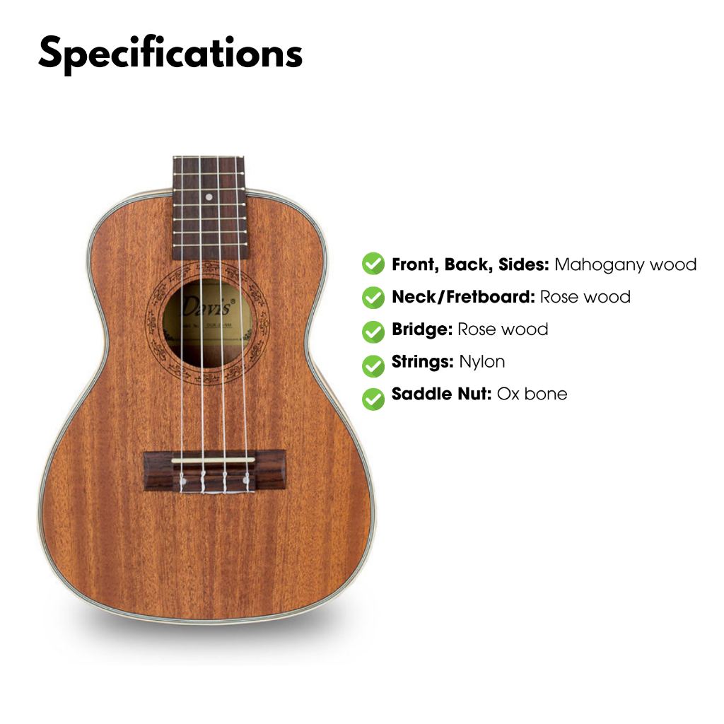 Jasmine Ukulele 23 inches Mahogany Wood (Concert Size) | Shopee Philippines