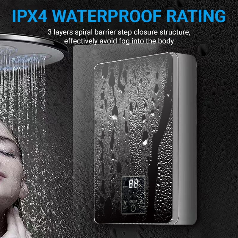VANOW Modern Water Heater 6500W Power Shower Heater 3 Seconds to ...