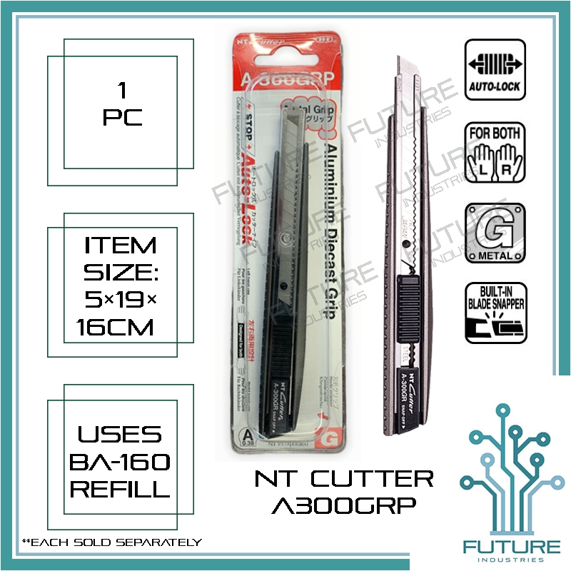 NT Cutter A300GRP Metal Grip Cutter Heavy Duty Paper Cutter Sharp ...