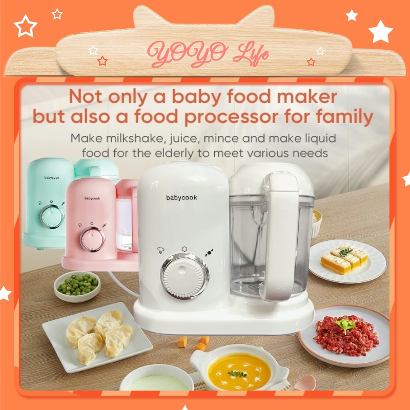 Baby cook infant food maker 5 & 1 making machine 10 minute steamer and ...