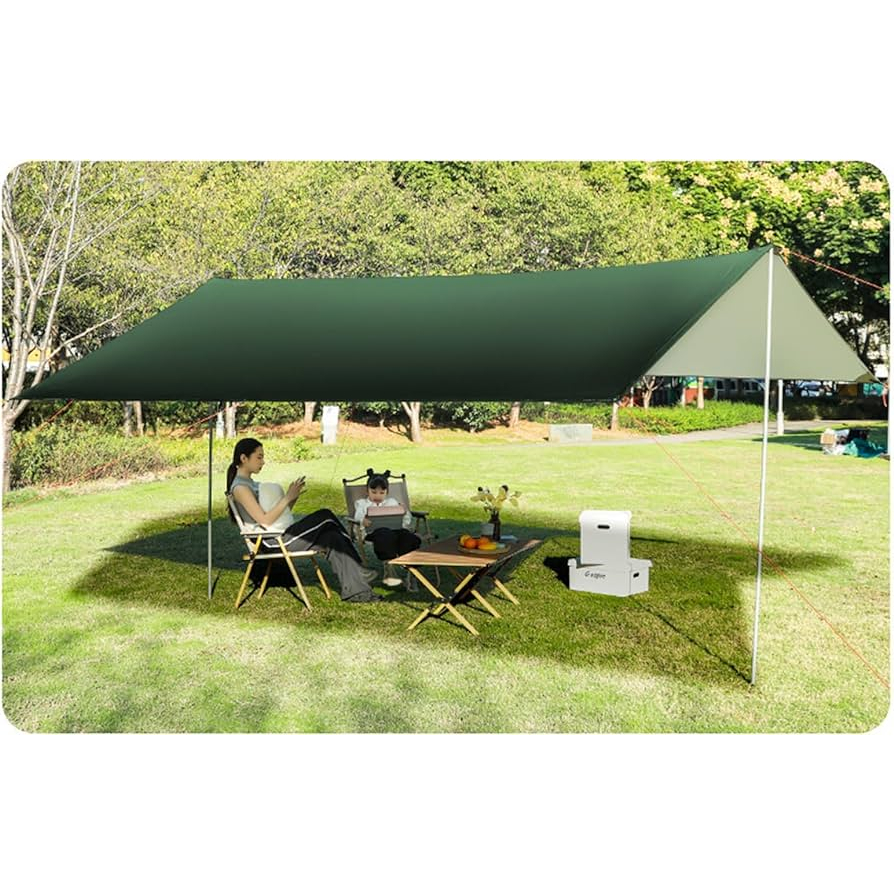 EXCELSIOR 3mx3m Rain Fly Tent with Po Tarp With Pole Waterproof ...
