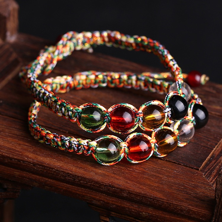 Gold wire Five elements bead Five color rope bracelet | Shopee Philippines