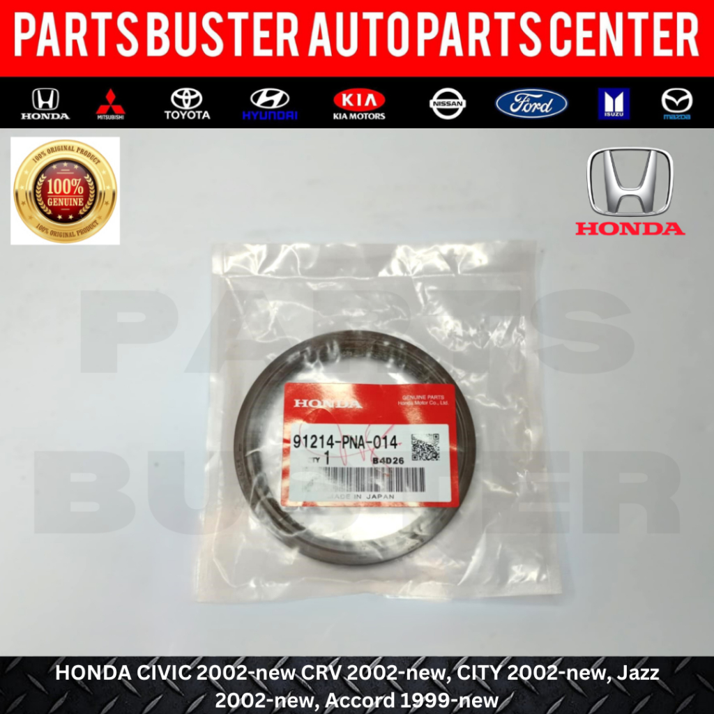 GENUINE CRANKSHAFT OIL SEAL (REAR) for HONDA CIVIC, CITY, CRV, JAZZ ...