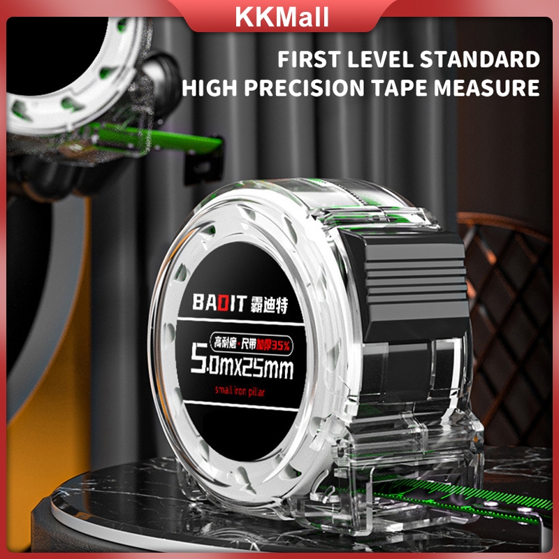 10M Fluorescent Measuring Tape High Precision Metric Steel Measuring ...