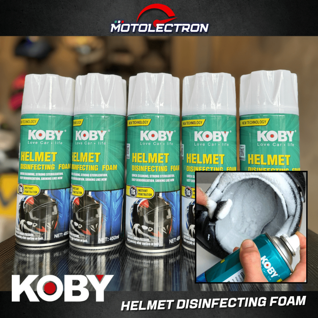 KOBY HELMET DISINFECTING FOAM 450ML | HELMET SPRAY | Shopee Philippines