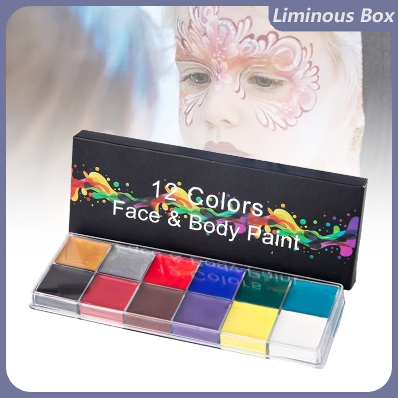 12 Colors Face Body Paint Oil Multi-Purpose Body Paint Palette For Face ...