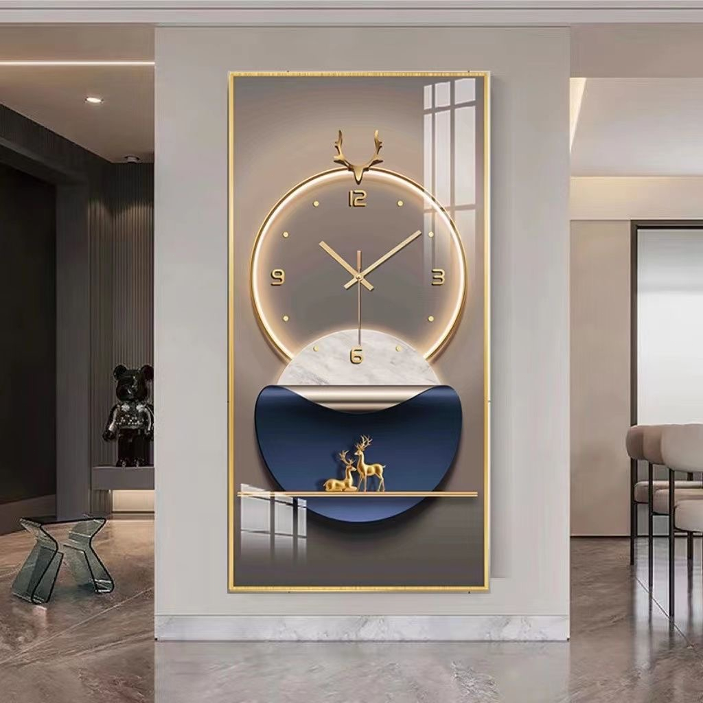 Light luxury modern simple silent clock digital display screen high-end ...
