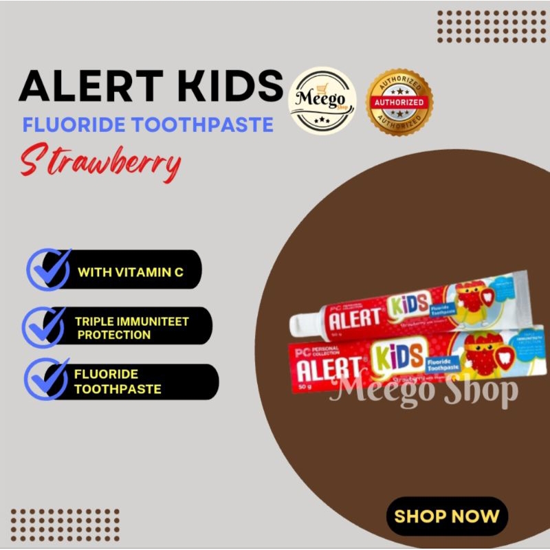 ALERT KIDS FLUORIDE TOOTHPASTE 50G | Shopee Philippines