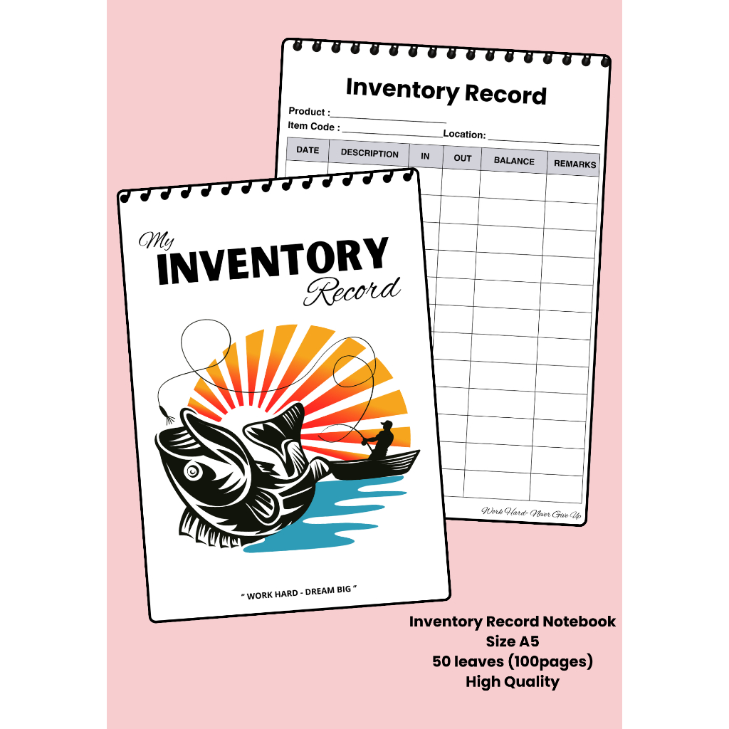 INVENTORY RECORD/TRACKER BOOK A4 50 PAGES (back to back) printing ...