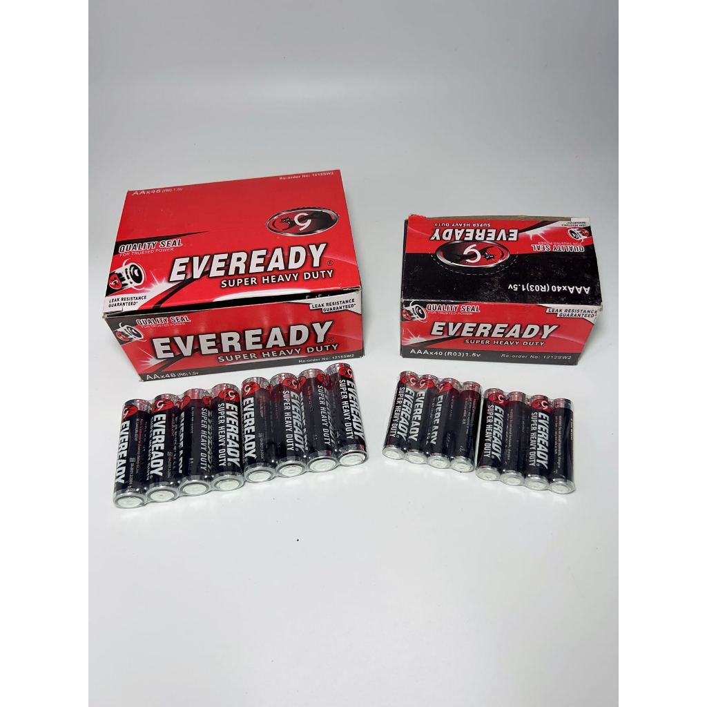 100% Orignal Eveready Extra Heavy Duty AA AAA Family Combo Set Battery ...