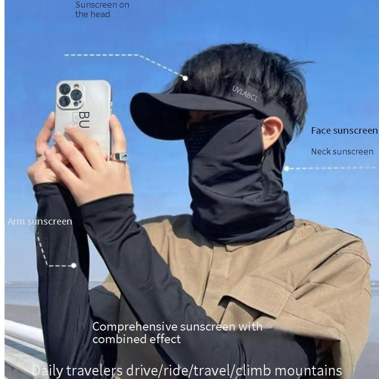 Sunblock Outdoor running Summer sunblock UV protection Empty hat mask ...