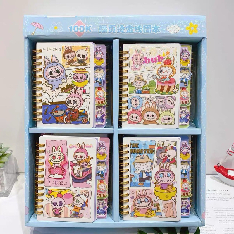 labubu cartoon mini notebook book A7 student note diary learning hand ...
