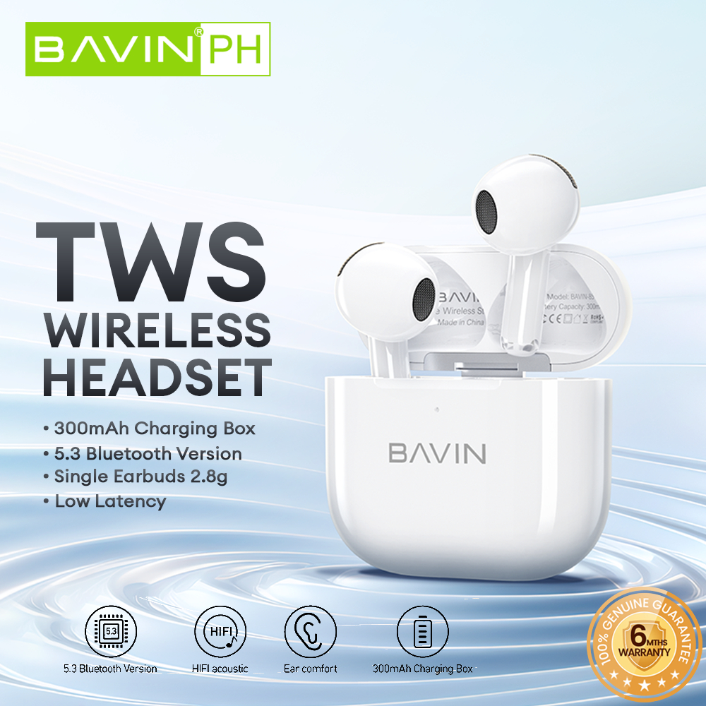 BAVIN BA85 TWS Wireless Bluetooth Earbuds | Hi-Fi & Low Latency w/Smart ...