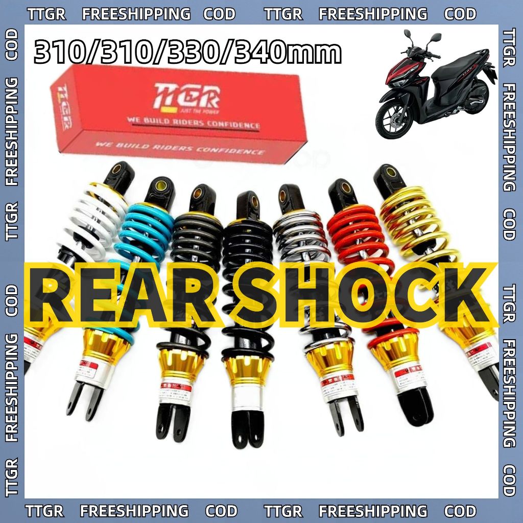 COD TTGR Rear Shock for MIO/BEAT/CLICK/SKYDRIVE/XRM 300mm 310mm 330mm ...