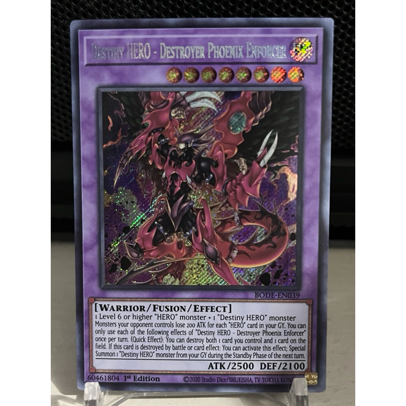 Destiny HERO - Destroyer Phoenix Enforcer - BODE-EN039 - Secret Rare ...