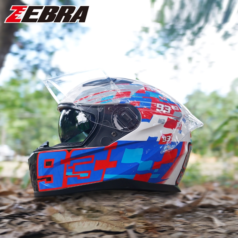 Zebra 763 Pro Dual Visor Helmet Full Face For Motorcycle Women and