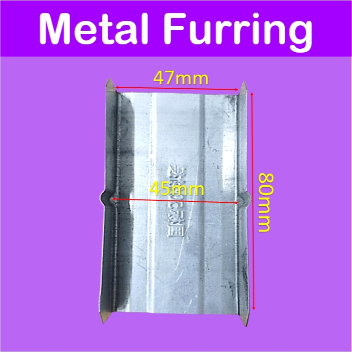 Mago 20pcs Metal Furring 45*80mm Light Metal Frame Steel Frame | Shopee ...