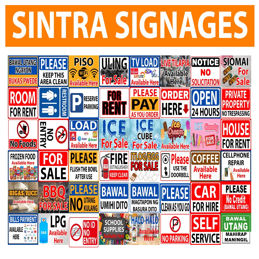 Laminated Signage Sintra Board: Enhance Signages Efficiency | Shopee ...