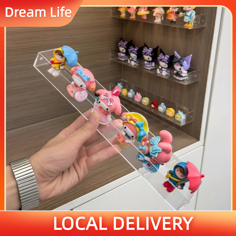 Transparent Storage Rack Acrylic Figure Display Stand Wall Mounted ...