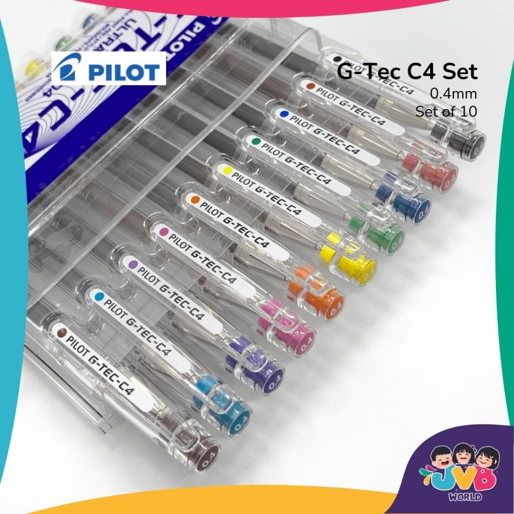 1 Set Pilot GTec 5 and 10 Colors Colored Sign pen 0.4mm - Gel Pen Ink ...