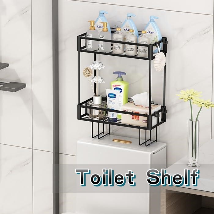Toilet Organizer Rack Bathroom Shelf Space Saver Bathroom Storage Rack ...