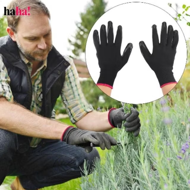 Safet Gloves Black Rubberized Palm Coated | S…