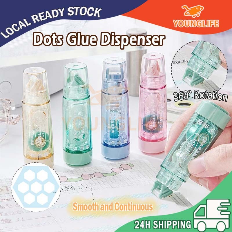 Dot Glue Tape Double-Sided Glue 360 Rotating Tip Pen Shape Glue Tape ...