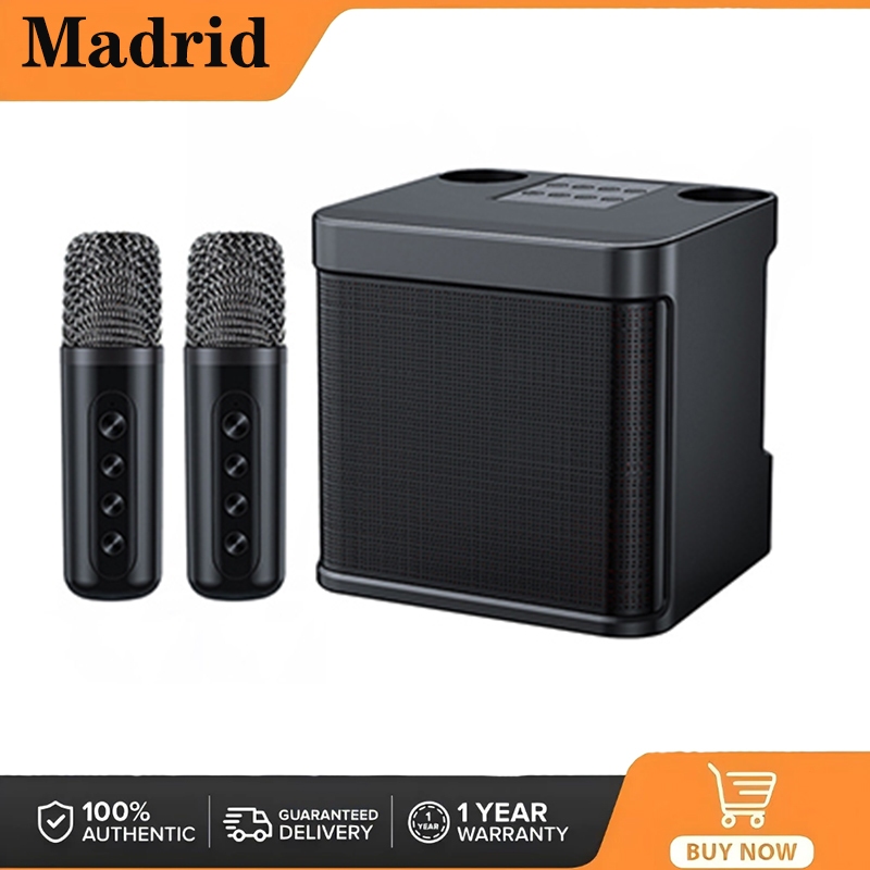 Bluetooth Karaoke Speaker with Dual Mics | Mini 3D Stereo Sound Speaker ...