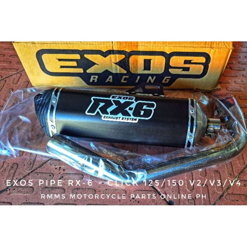 exos racing pipe RX-6 - CLICK 125/150 V2 V3 V4 | Shopee Philippines