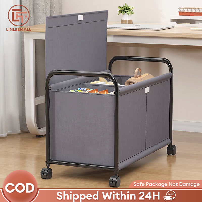 Trolley Cart Organizer Moving Rack Basket With Wheels Trolley Storage ...