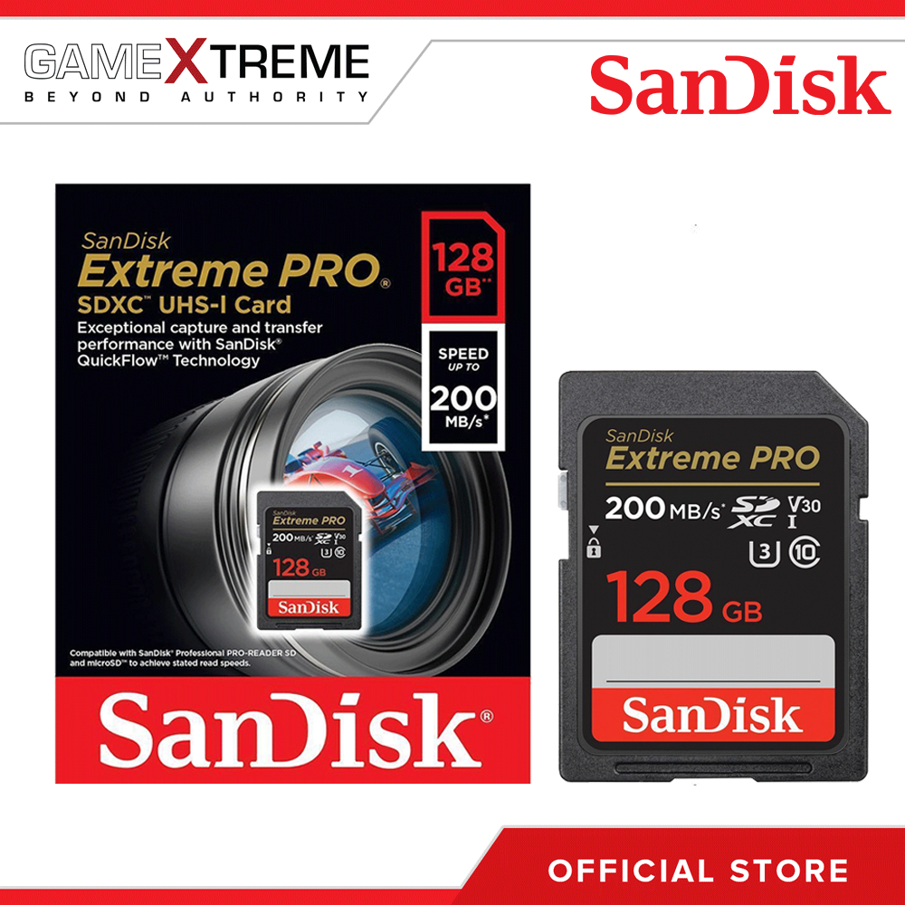 Sandisk Extreme Pro 200MB/S SDXC UHS-1 Card (SDSDXXD-128G-GN4IN ...