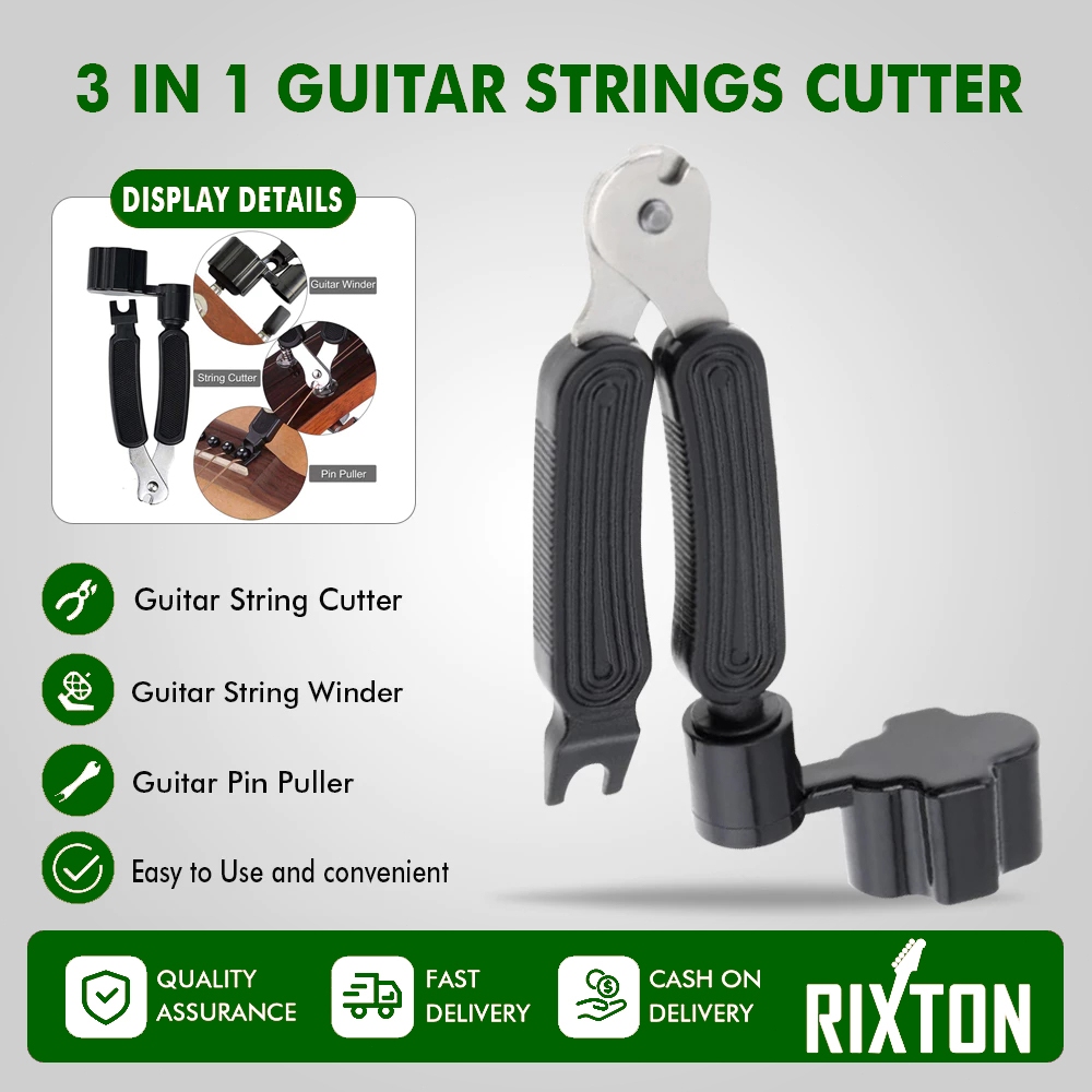 RIXTON 3in1 Multifunctional Guitar Tool Guitar String Cutter Puller ...