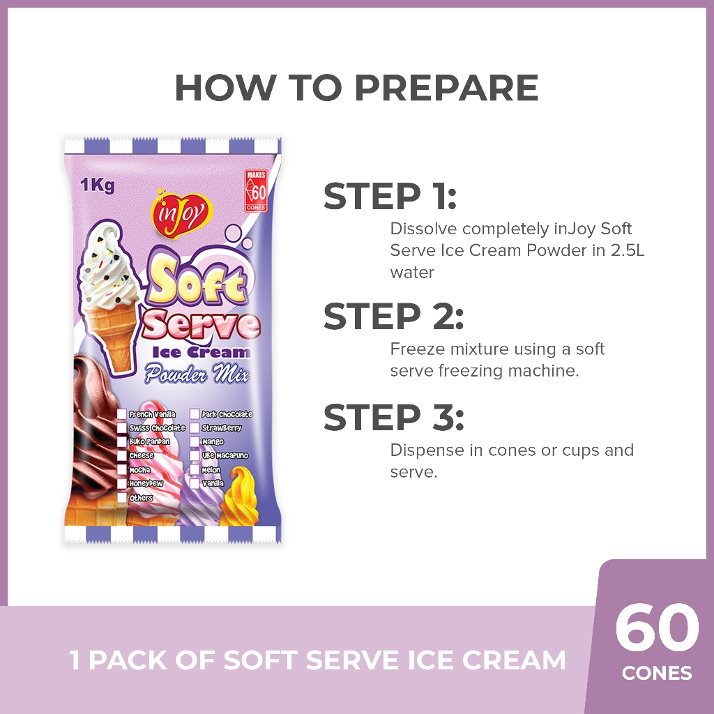 inJoy Ube Macapuno Soft Serve Ice Cream Powder 1kg | Shopee Philippines
