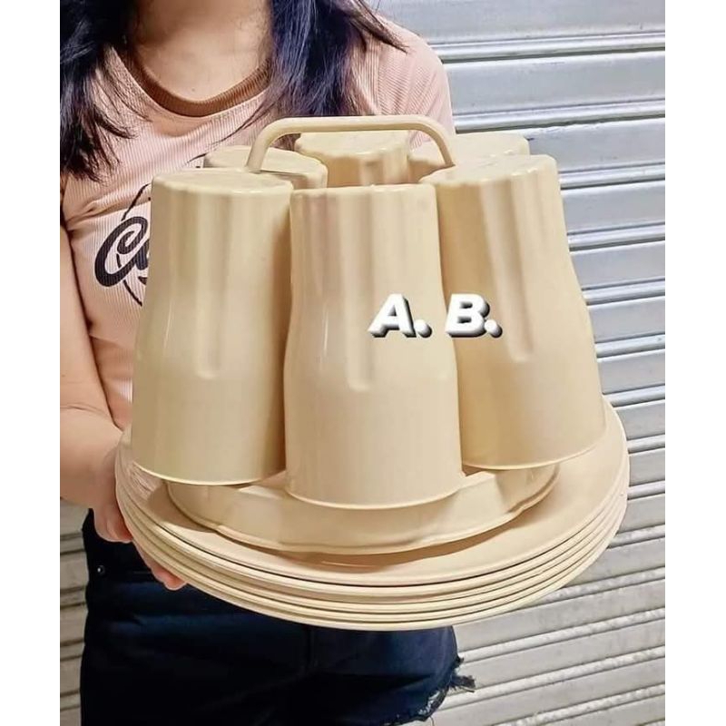 Plastic Cups, Cups rack, Plates 13in1 set | Shopee Philippines