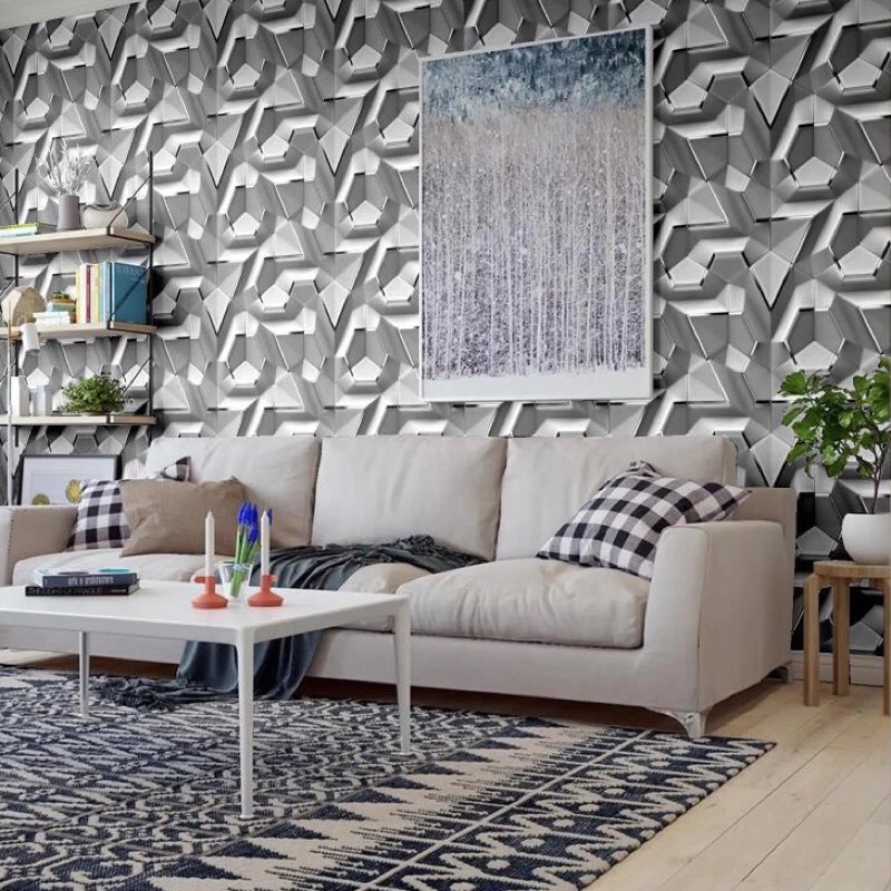 3D design Geometric wallpaper sticker design for wall decor waterproof ...