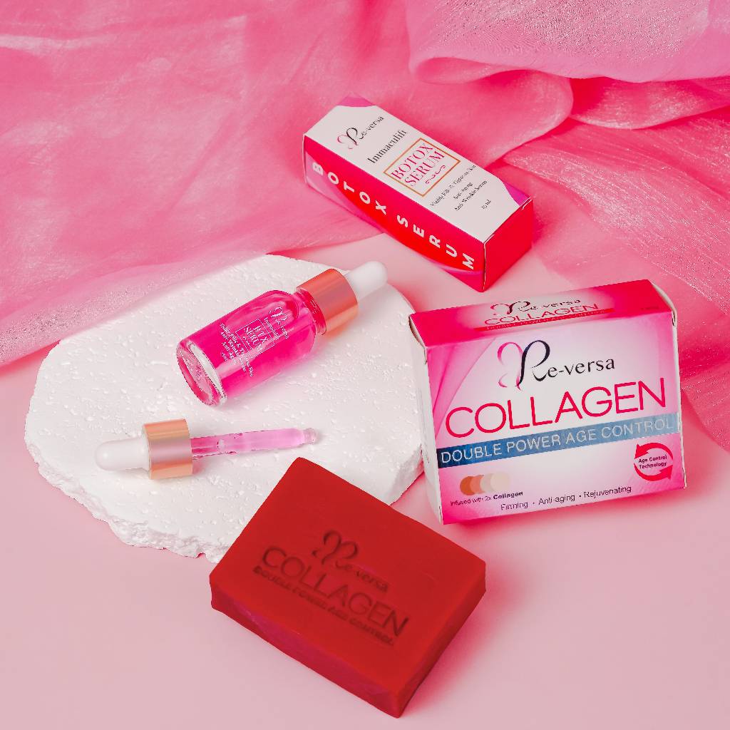 Manna Collagen Duo (Double Power Collagen Soap and Botox Serum) Anti ...