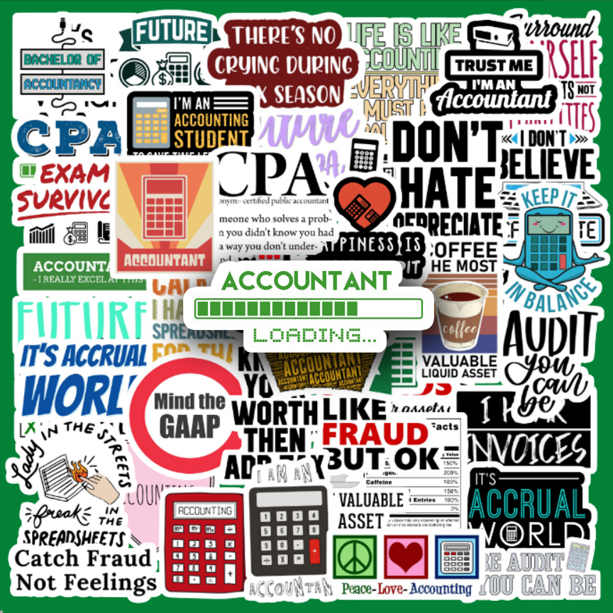 50 pcs ACCOUNTANCY STICKERS | w/ waterproof | Shopee Philippines